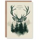 image 1 of Fathers Day Stag Head Trees Forest Woodland Dad Card