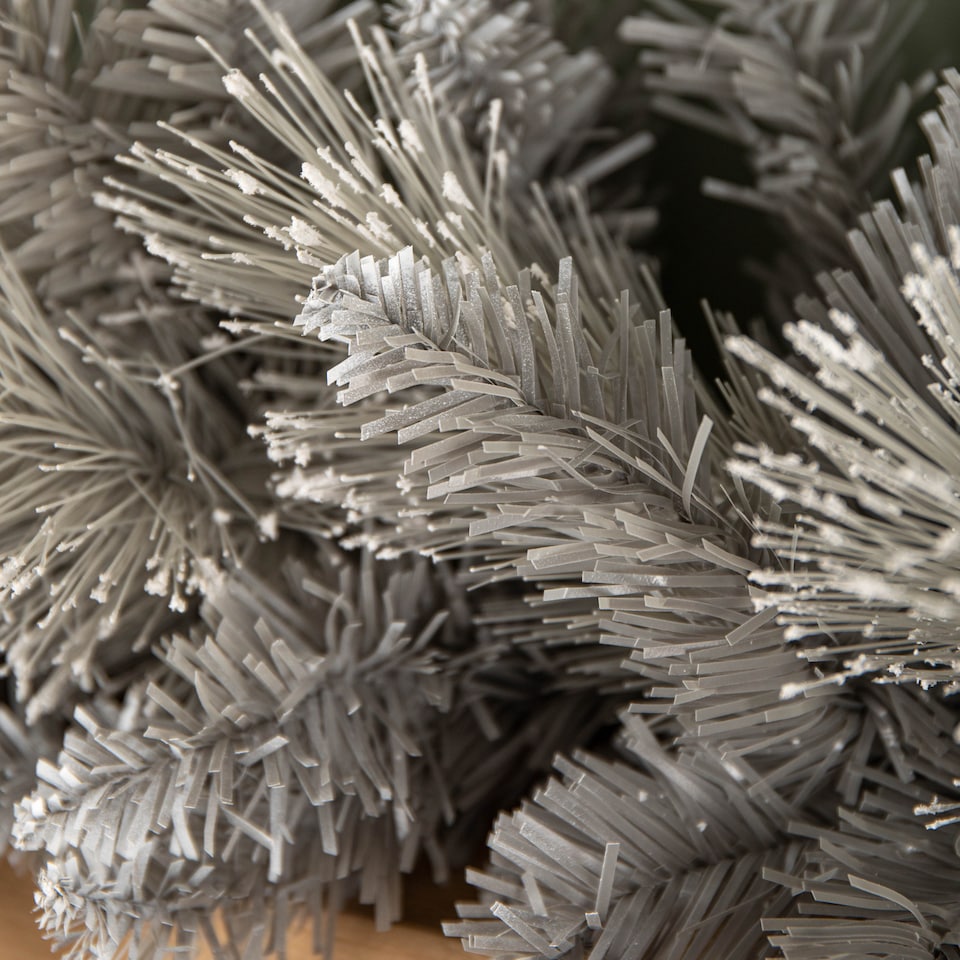 image 1 of 6ft (1.8m) Premier Lightly Flocked Grey Fir Christmas Garland with Mixed Tips