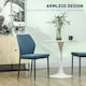 image 8 of HOMCOM Set of 2 Dining Chairs with Curved Back Padded Seat for Kitchen Blue Blue
