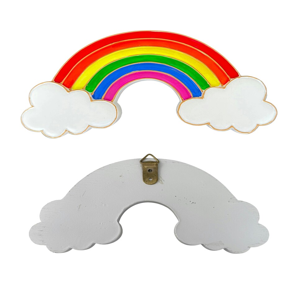 image 1 of Hand-Painted Rainbow Wall Art & Trinket - Symbol of Hope, Acceptance & Equality - Perfect Gift for Pride, Holi, & Diwali
