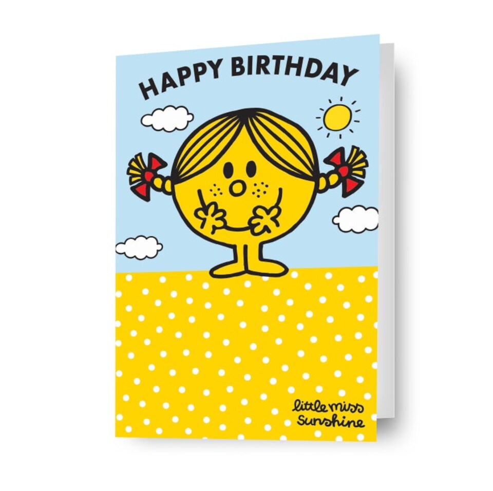 image 1 of Mr Men & Little Miss Sunshine 'Happy Birthday' Card