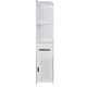 image 1 of Living and Home Narrow Bathroom Corner Storage Cabinet with Standing Shelf
