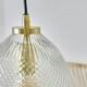 image 2 of ValueLights Aurelian Antique Brass Ceiling Light Pendant With Domed Textured Glass Shade