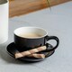 image 4 of Argon Tableware 2pc Coloured Cappuccino Cup & Saucer Set - 250ml - Black - Coffee Cup Latte Cup Drinking Cup