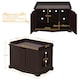 image 3 of Yaheetech Pet Litter Box with Spacious Storage Space N/A | Espresso | One Size