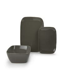 12pc Darby Dinner Set Grey