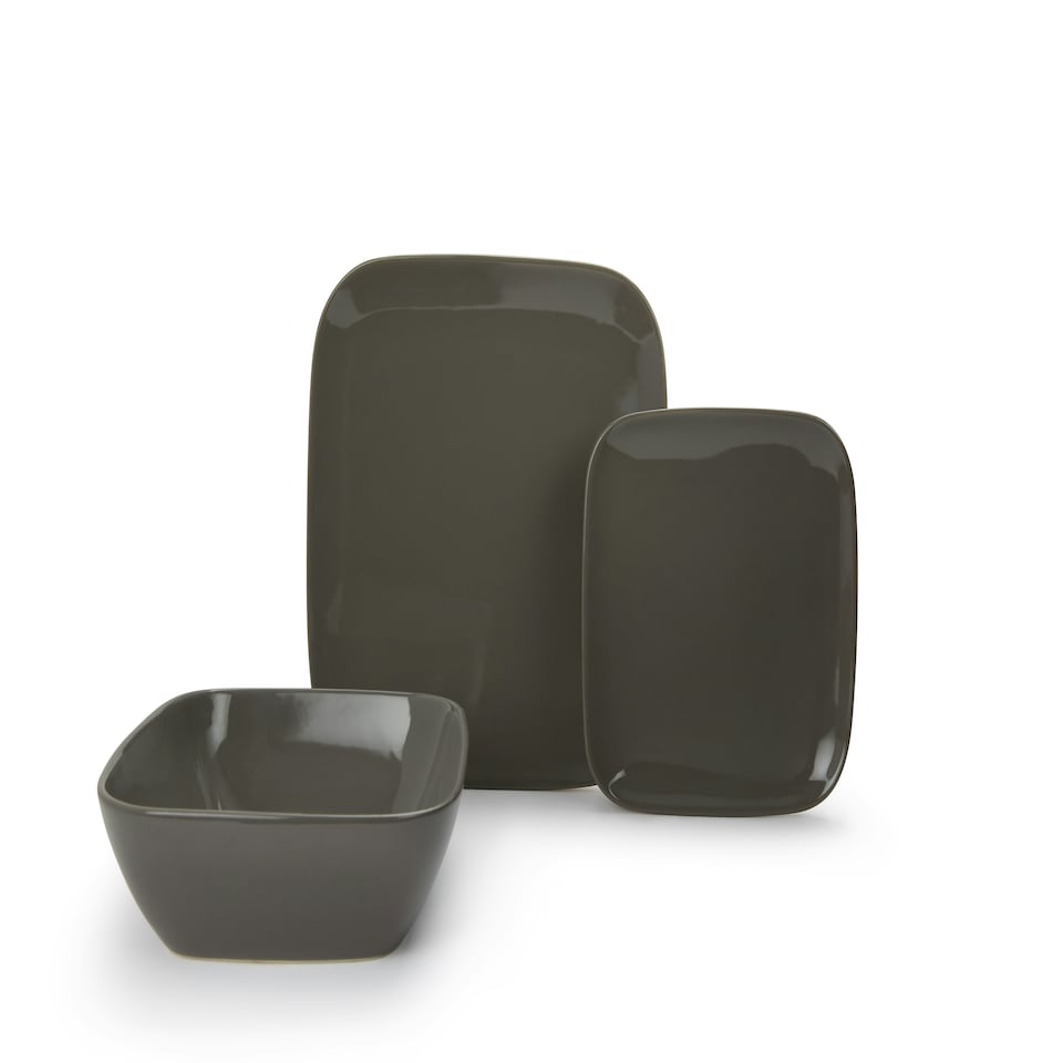 image 1 of 12pc Darby Dinner Set Grey