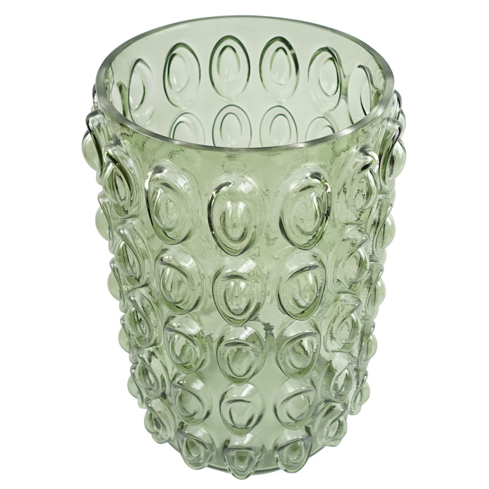 image 1 of 30cm Green Retro Bubble Vase | Green | 30
