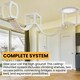 image 3 of NOVECRAFTO Modular Ceiling Cat Furniture – Wooden Hanging Cat Tower with Shelves, Bridge & Sleeper – Space-Saving Climbing System for Indoor Cats White