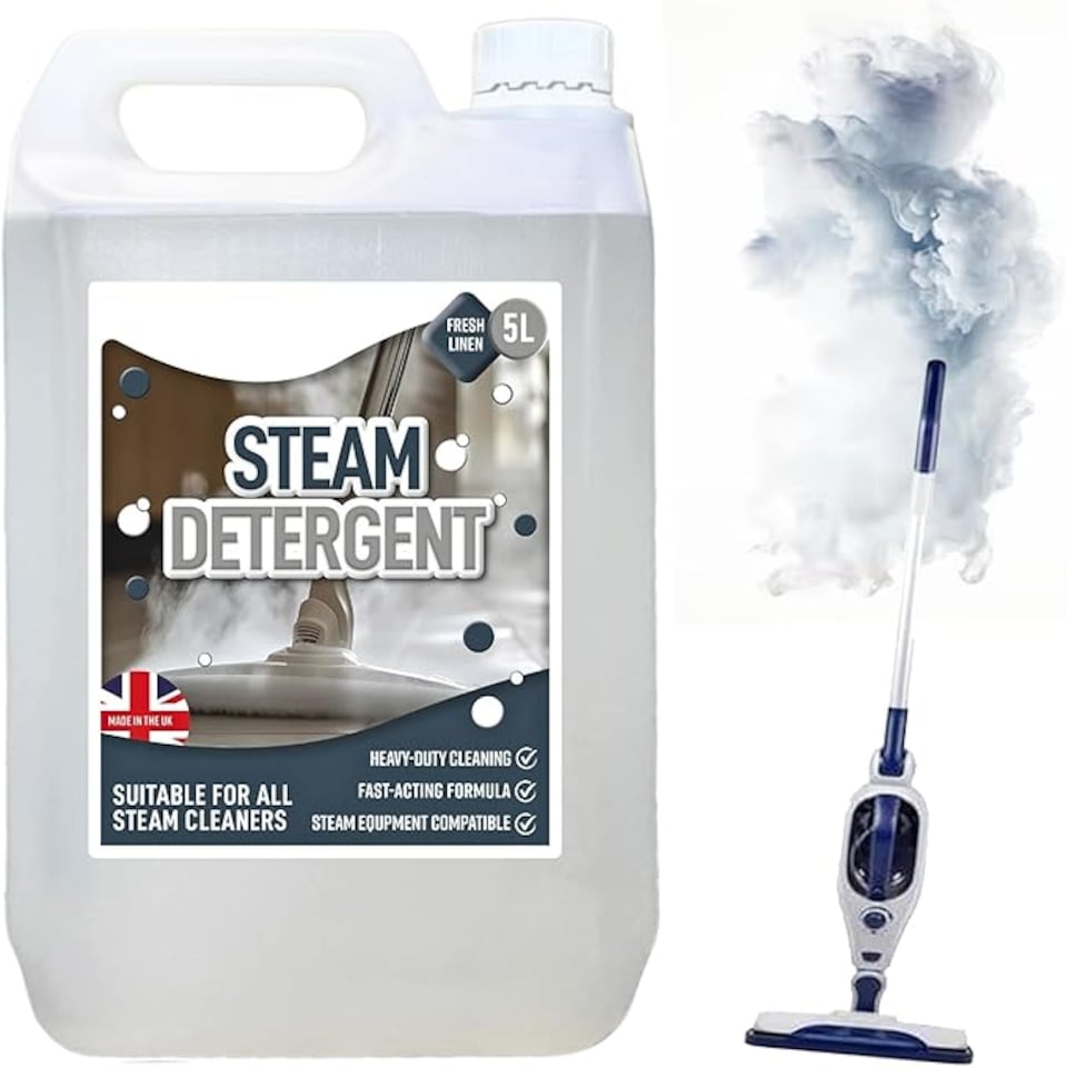 image 1 of 1 x 5 Litres Steam Detergent Fresh Linen Scent For Steam Mops & Cleaners Ideal For Floors, Tiles & Glass