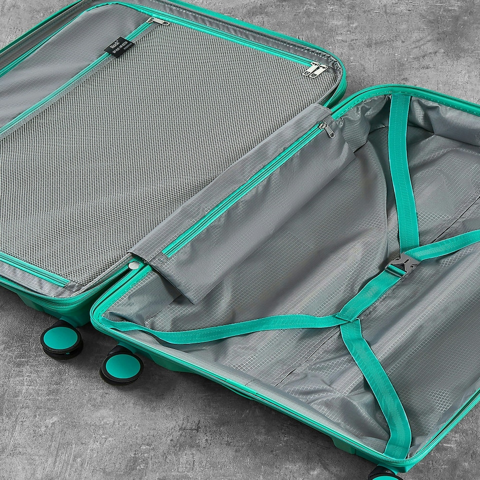 image 1 of Rock Tulum 3 Piece Set Suitcases Turquoise | Green | Large
