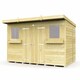 image 1 of 10 x 6 Feet Pent Summer Shed - Wood - L178 x W302 x H201 cm | Brown