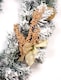 image 3 of Best Artificial 12ft Frosted Gold Decorated Christmas Garland Bannister Staircase Fireplace