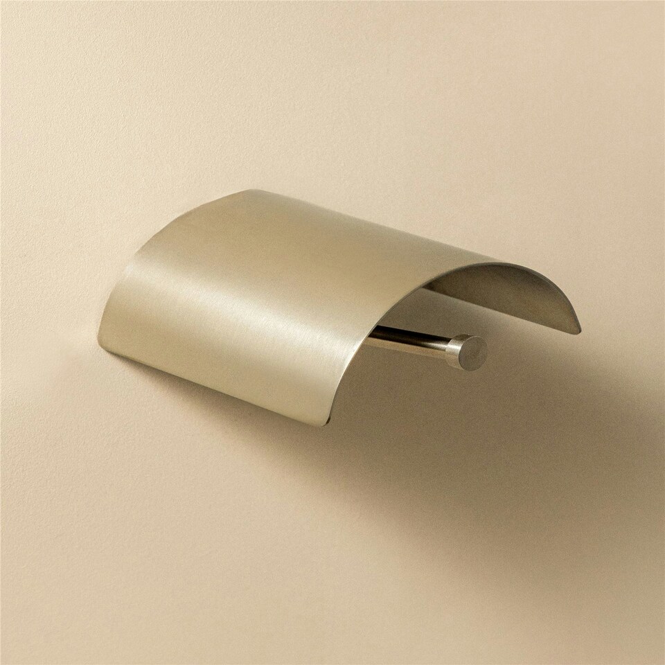 image 1 of Cosmic Wall-Mounted Toilet Roll Holder Unique Design with Stainless Steel Chrome
