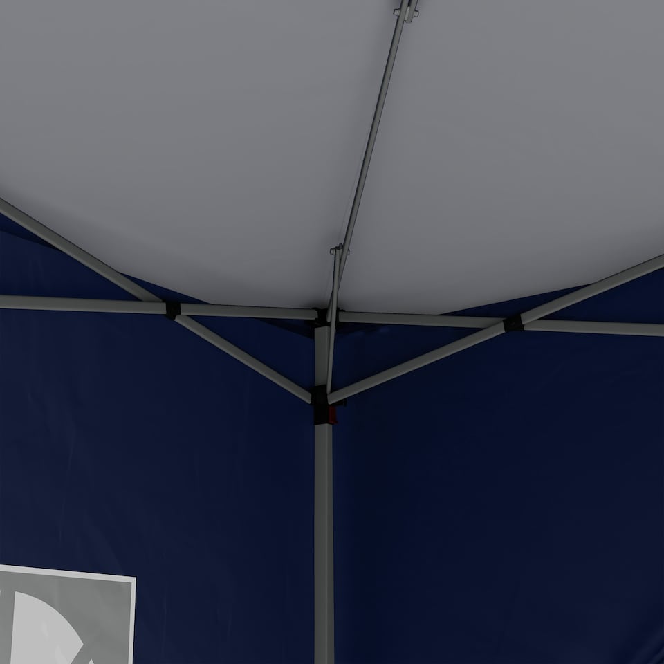 image 1 of Outsunny 3 x 3 m Garden Pop Up Gazebo, Wedding Party Tent Marquee, Water Resistant Awning Canopy with Sidewalls, Windows, Carry Bag, Blue