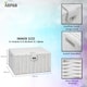 image 7 of Resin Woven Storage Basket with Lid & Strap Lock – White Hand Woven Storage Box on Metal Frame with Handles – Multipurpose Storage Basket for Bedroom, Bathroom, Nursery & Utility Room