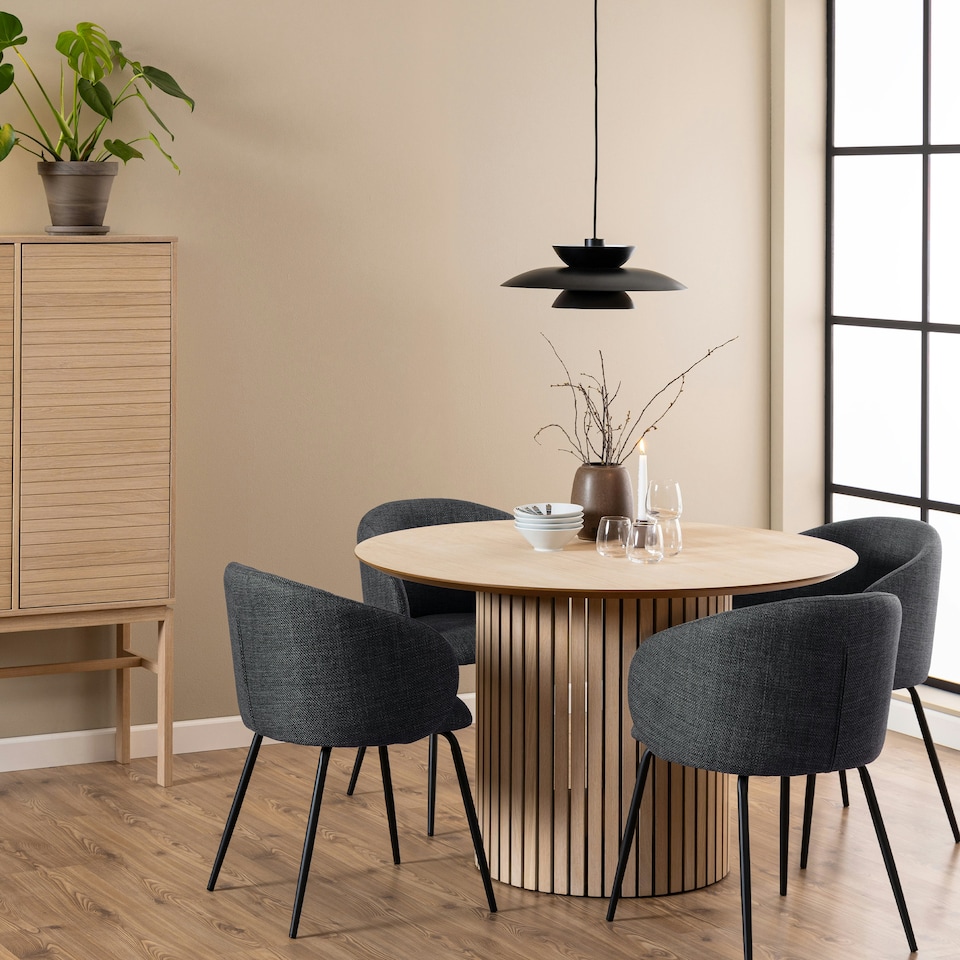image 1 of Linley Round Dining Table in White Oak