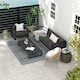 image 2 of Outsunny Reversible Waterproof Outdoor Rug W Carry Bag, 182 x 274cm, Brown | Grey | Black and Grey | 182 x 274 x 0.3cm