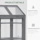 image 3 of Outsunny Wooden Greenhouse Cold Frame Grow House w/ Double Door for Flower Brown