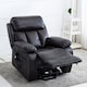 image 8 of Chester Dual Motor Rise Recliner Heat and Massage Bonded Leather Chair (Brown)