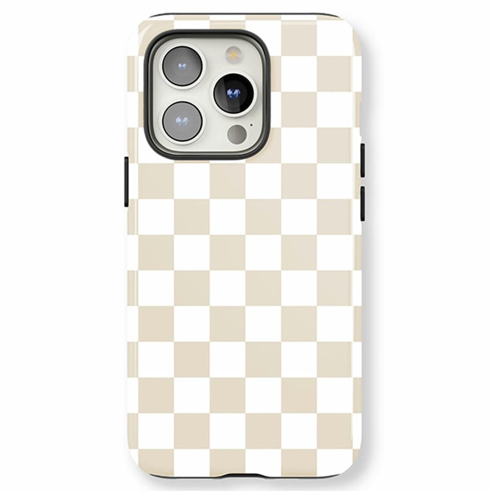 image 1 of Neutral Checkerboard Phone Case | Brown | iPhone 16 Pro
Slim | iPhone 16 Pro
Slim
