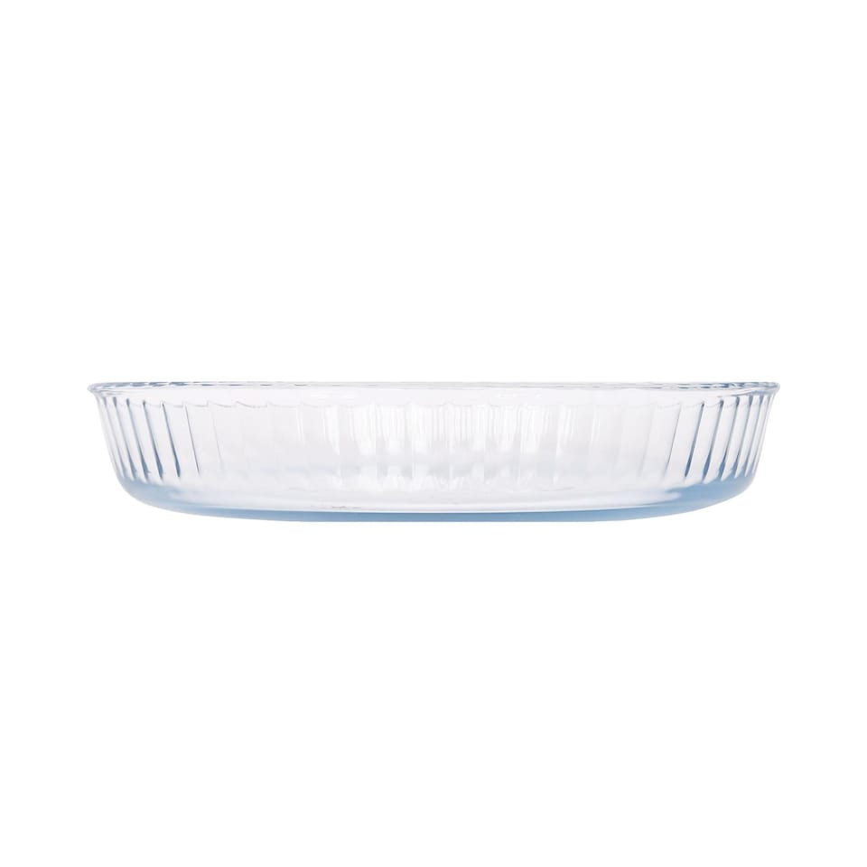 image 1 of Argon Tableware Optical Round Glass Oven Dishes - 26cm x 26cm - Pack of 2 | Clear | Clear | 26cm x 26cm