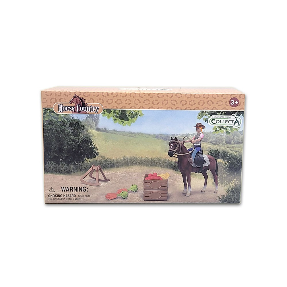 CollectA Rider & Accessories with Horse Box Set