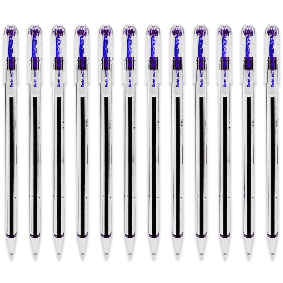 image 1 of Pentel BK77 Superb Ballpoint Pens 0.7mm Pack of 12
