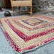image 1 of FIESTA Square Rug and Multi Colour Recycled Fabric - Jute - L150 x W150 - Multicolour Multi
