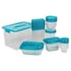 image 5 of 100 Pc Reusable Plastic Food Storage Boxes Containers Lid Microwave Freezer Safe