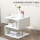 image 8 of HOMCOM Coffee End Table Side TV Sofa Stand Living Room Office Furniture White Black