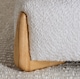 image 4 of 5ft King Size Low Profile White Soft Fabric Upholstered Wood Bed Frame | White | King