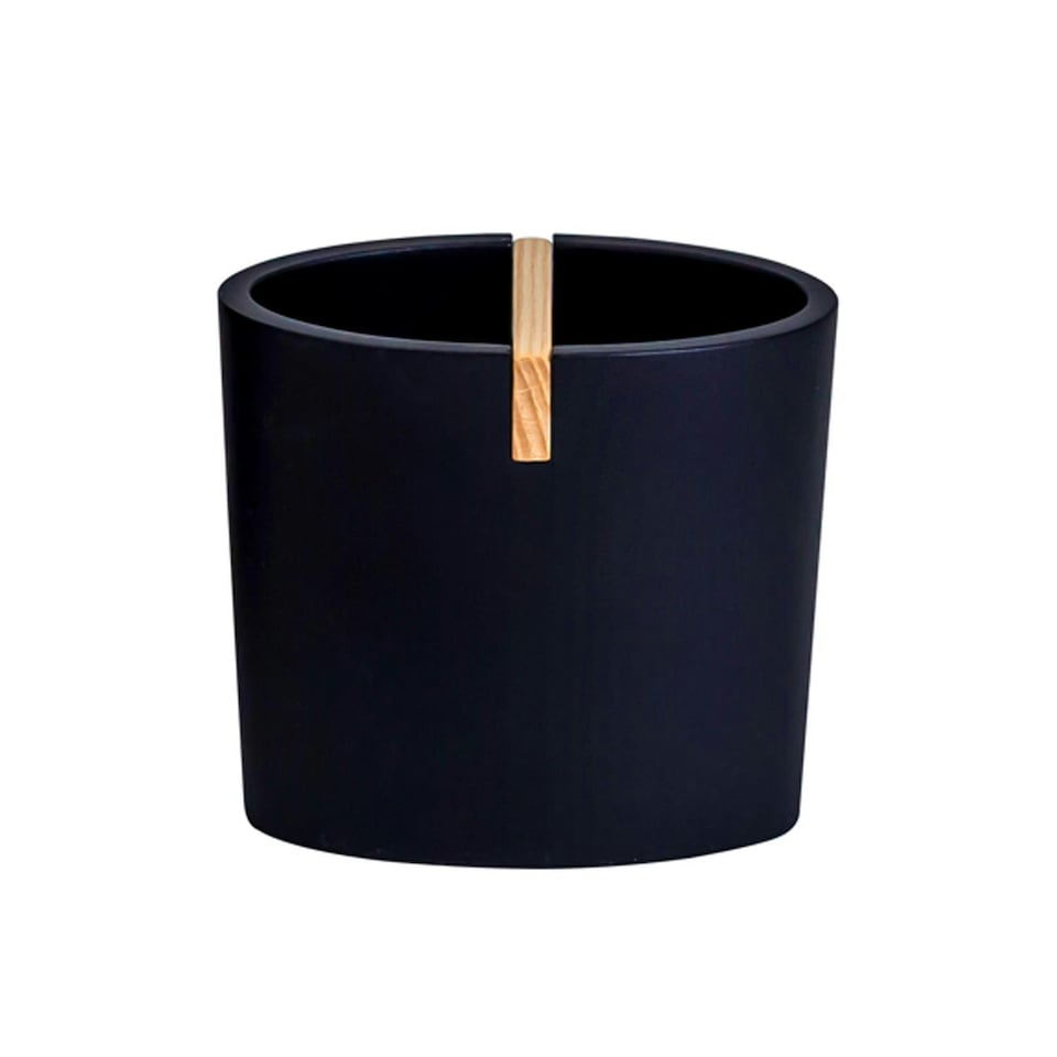 image 1 of Showerdrape Sonata Black & Bamboo Toothbrush Holder