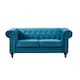 image 1 of Pelham 2 Seat Velvet Sofa - Teal