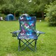 image 3 of OHS Kids Football Camping Chair Folding Garden Outdoor Picnic Seat | Multi | Neon