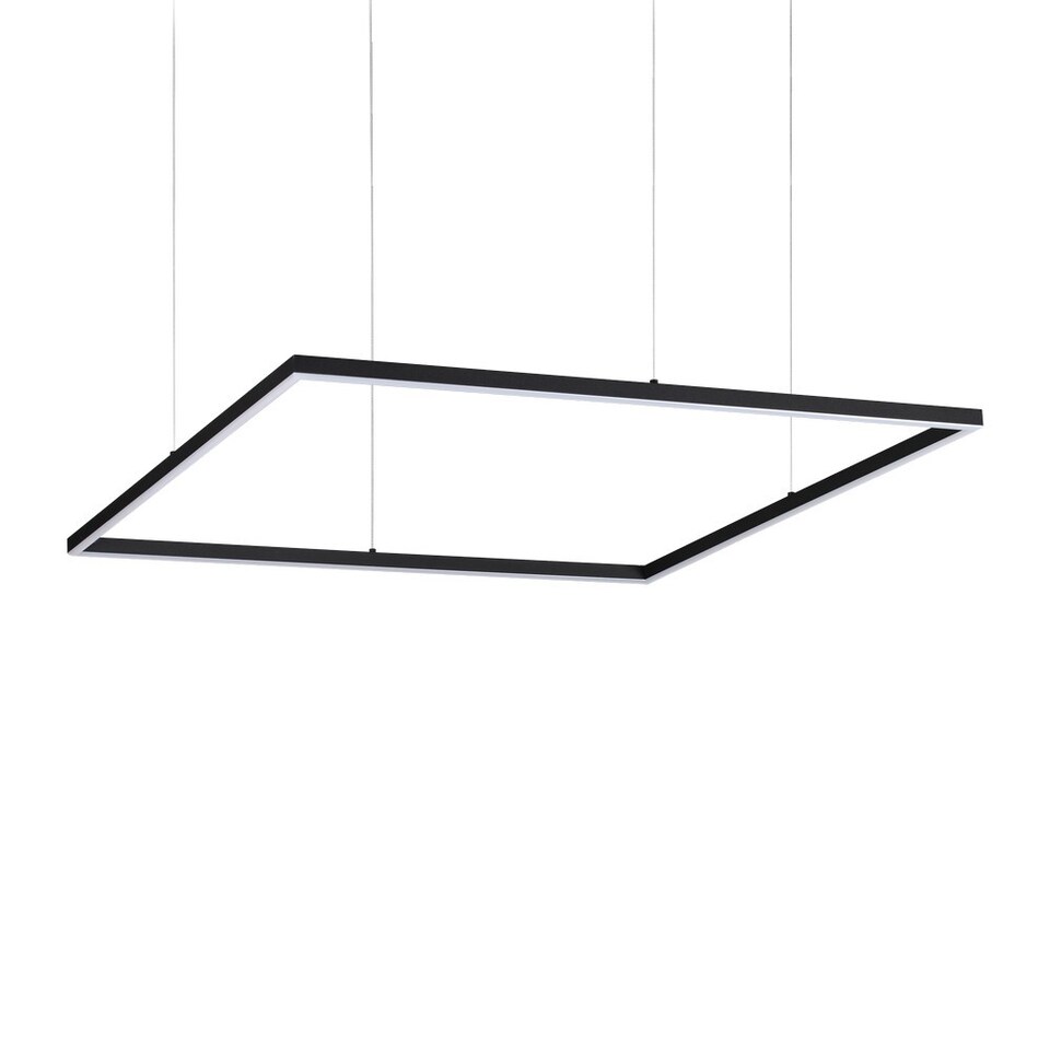 image 1 of Oracle Slim Non Dim Decorative Square Integrated Pendant Light Black, 3000K, 51W