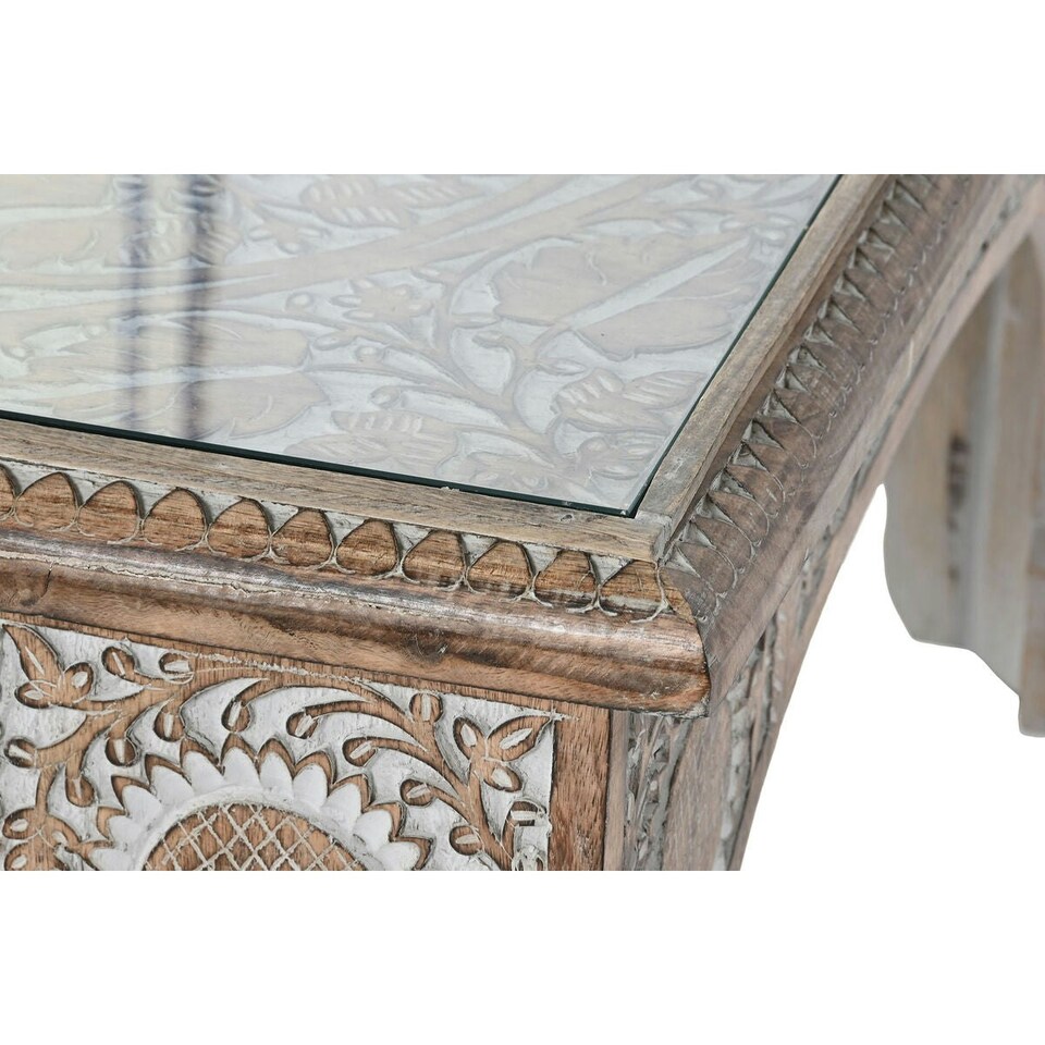 image 1 of Centre Table DKD Home Decor 81 x 81 x 45 cm Crystal Aluminium Mango wood N/A