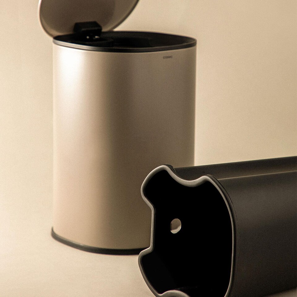image 1 of COSMIC Bathroom Bin Trash Can 5L Pedal Soft-close Mandarin Essentials Collection
