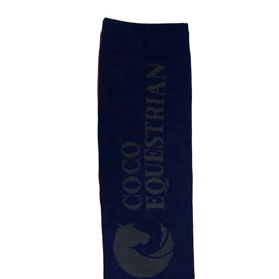 image 1 of Coco Equestrian Blue Unisex Adult Breathable Knee High Long Boot Horse Riding Socks - 1 Pair Blue
