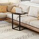 image 10 of HOMCOM C-Shape Side End Table w/ Steel Frame Wide Base for Living Room 