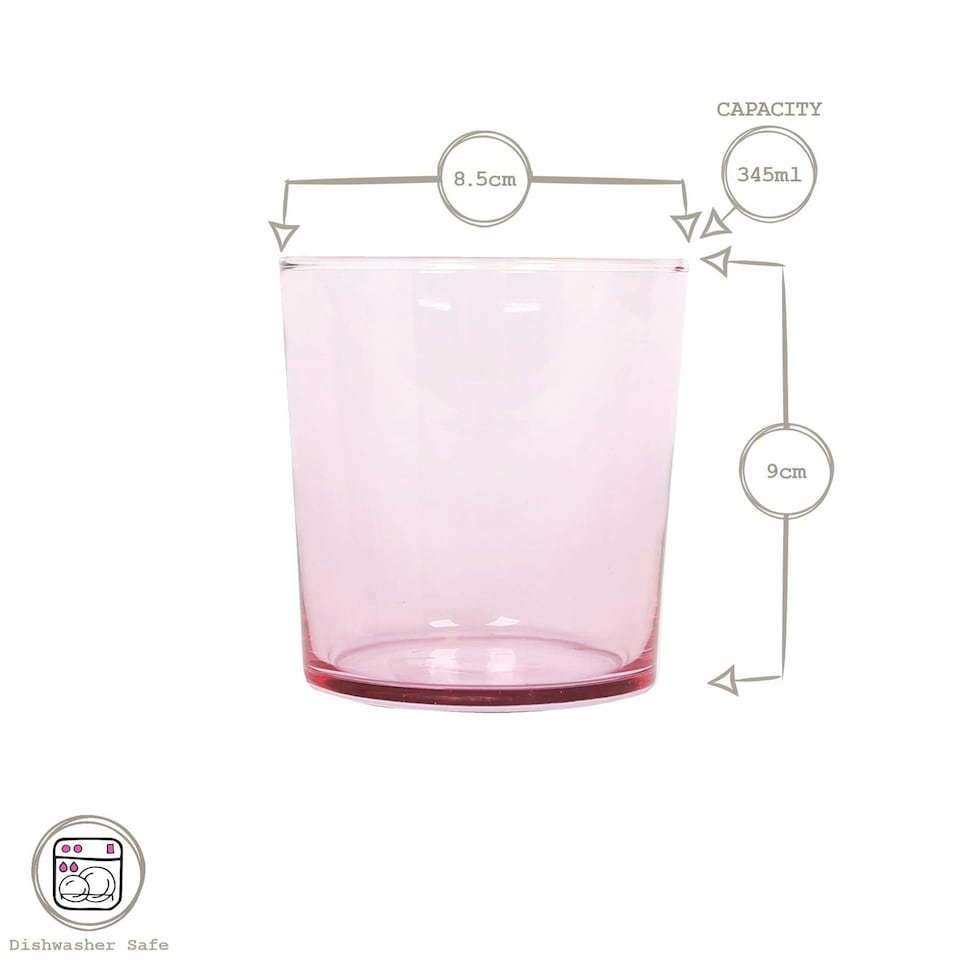 image 1 of LAV Bodega Glass Tumblers - 345ml - Full Colour - Pack of 6 Multi