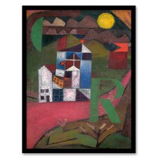 Paul Klee Framed Wall Art Print Villa R Cubist Cityscape Painting Home Décor
