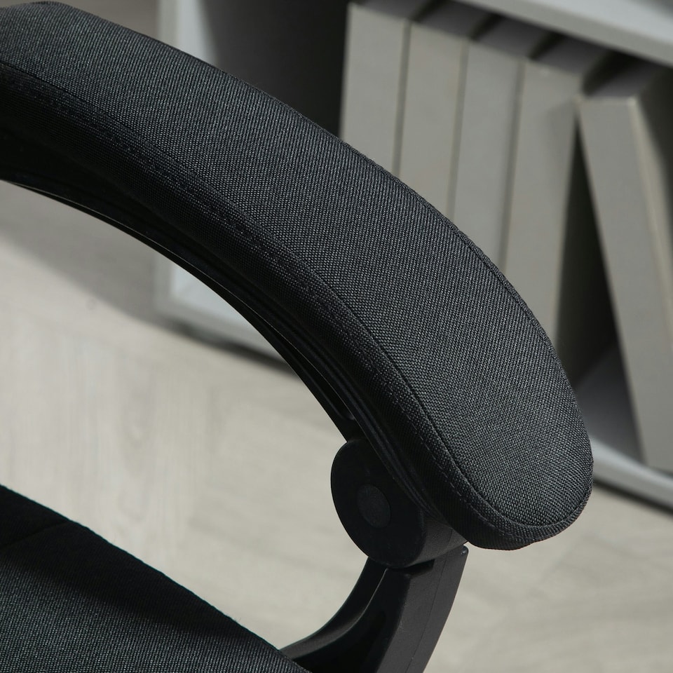 image 1 of Vinsetto Office Chair with Adjustable Height, Wheels, Footrest, Black