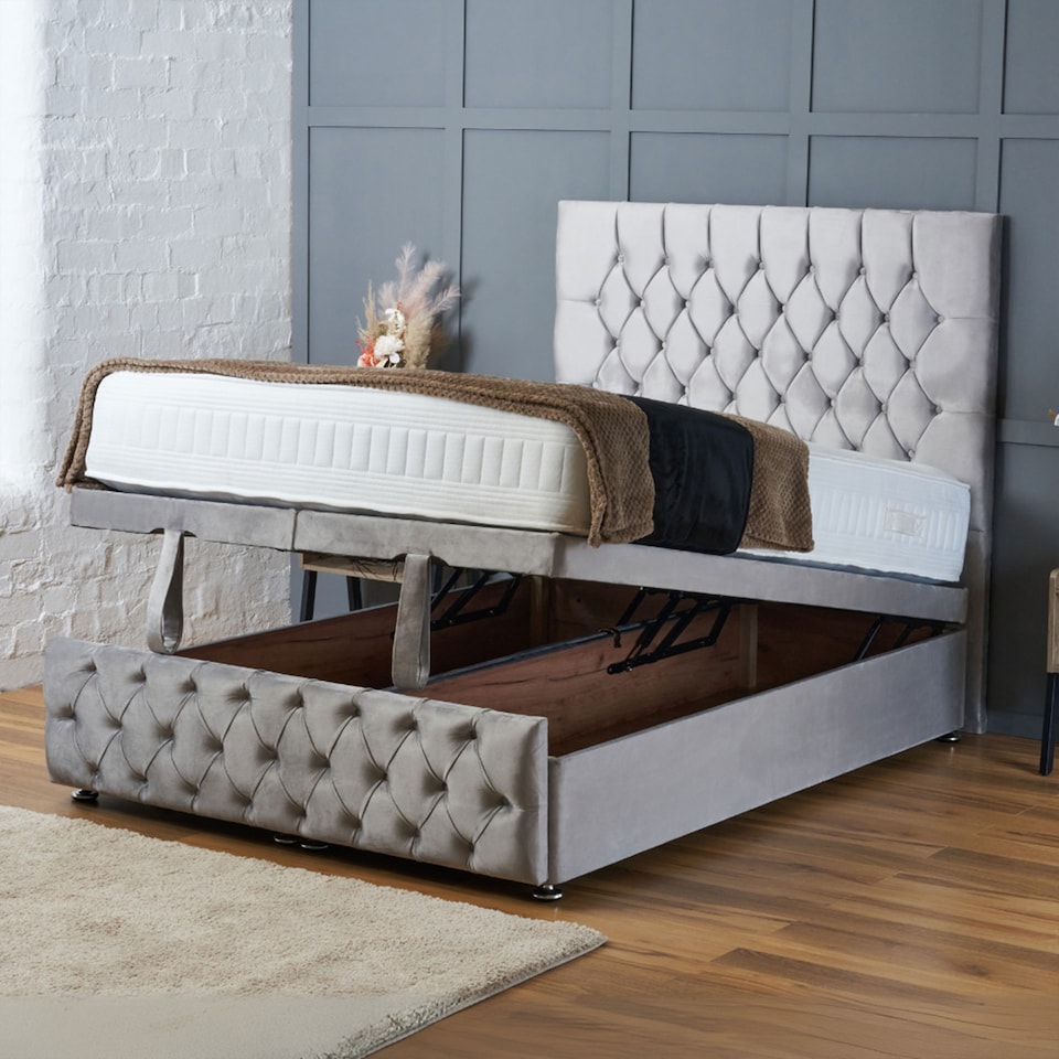 Bsspoke Ottoman Divan Plush Velvet 54