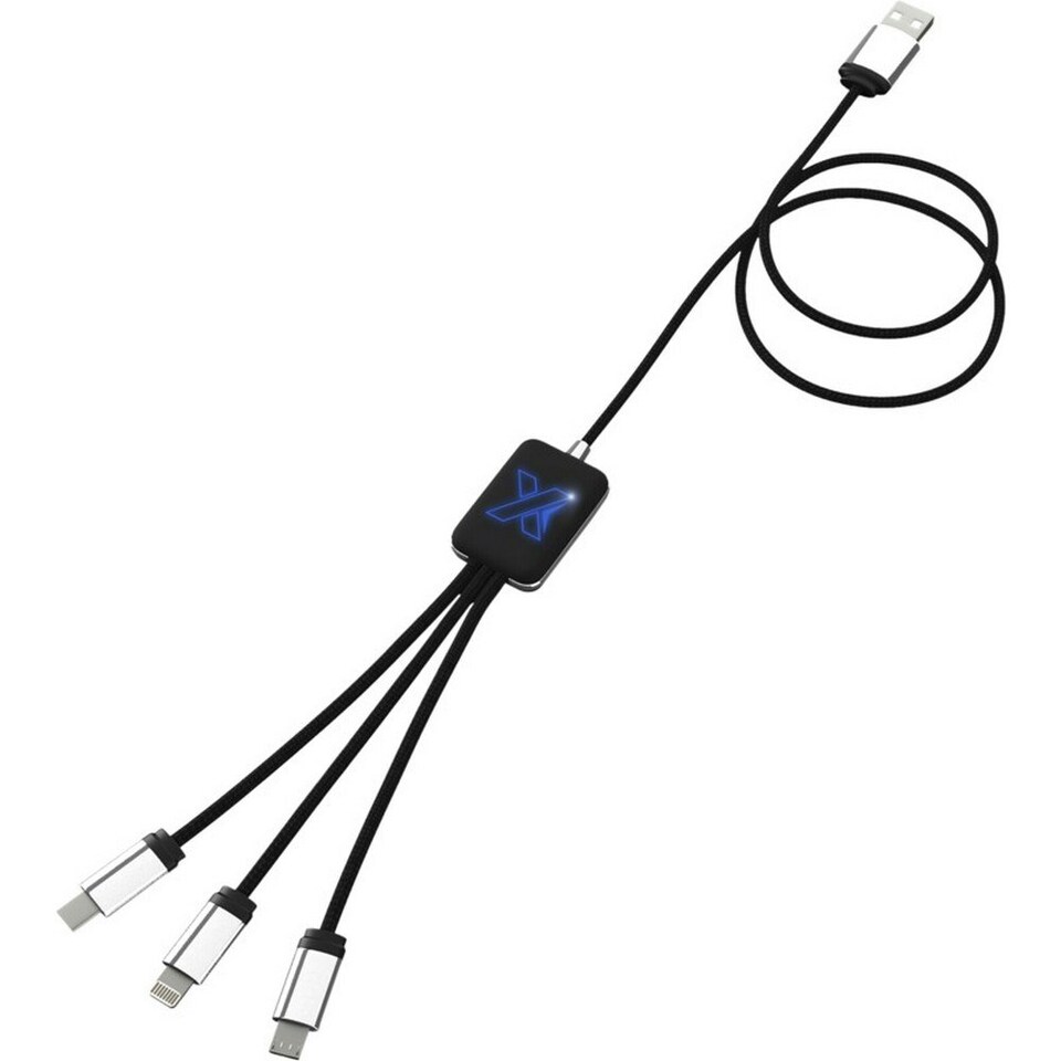 SCX Design C17 Logo USB Charger - Solid Black/Blue - One Size