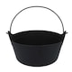 image 1 of Halloween Black Plastic Cauldron 24cm