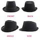 image 6 of Pack of 2 Black Trilby Hat 58cm Black | One Size