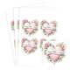 image 1 of Mother's Day Pink Heart Square Stickers 95mm - Sheet of 4