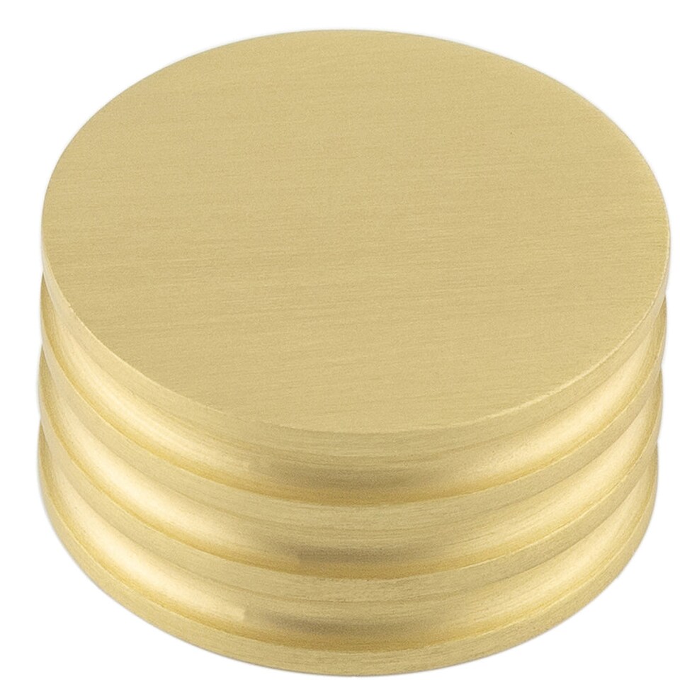 image 1 of Elegant 40mm Satin Brass Cupboard Knob for Stylish Interiors - Kitchen Cabinet Knob