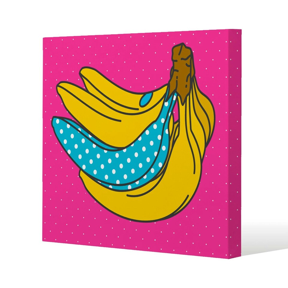 image 1 of Pop art banana (Canvas Print) 114 x 114 x 4cm